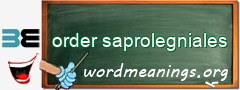 WordMeaning blackboard for order saprolegniales